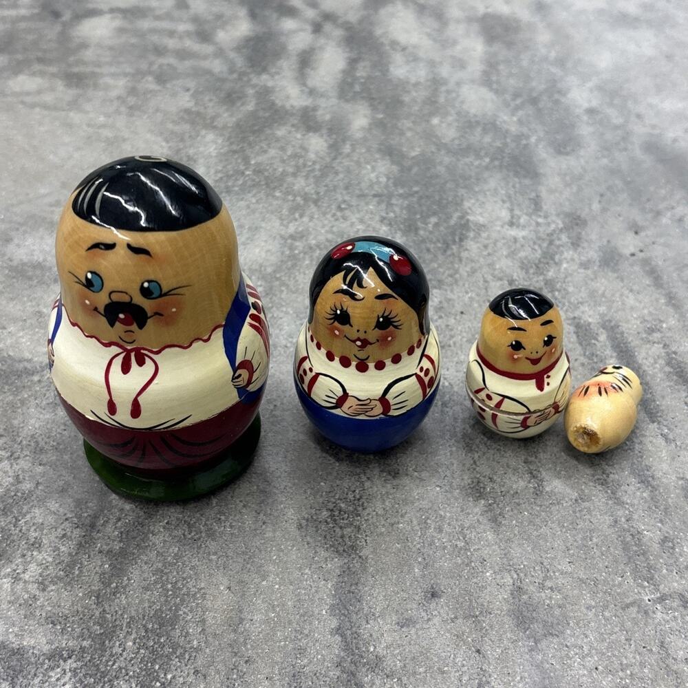 Ukrainian Family Nesting Dolls Matryoshka Kids Gift Set Of Four